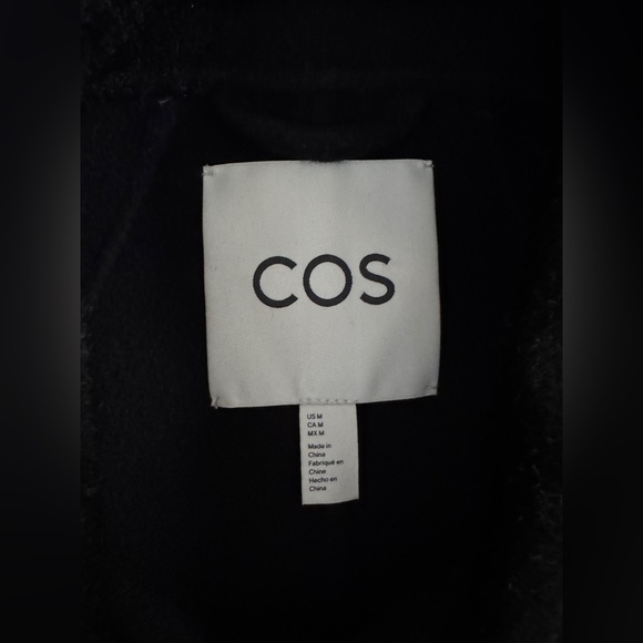 COS Black Cropped Button-Front Wool Jacket - Picture 5 of 7